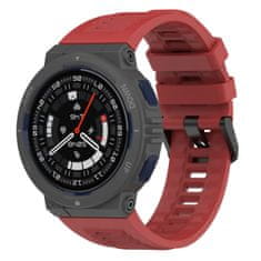 BStrap Silicone řemínek na Xiaomi Amazfit Active Edge, red