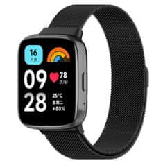 BStrap Milanese řemínek na Xiaomi Redmi Watch 3 Active / Lite, black