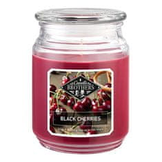 Svíčka ve skleněné dóze Candle Brothers, Černé třešně, 510 g