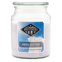 Svíčka ve skleněné dóze Candle Brothers, Svěží bavlna, 510 g