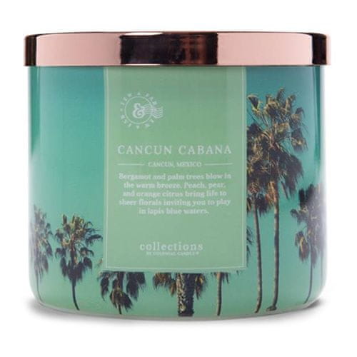 Colonial Candle Svíčka ve skleněném válci , Cancún Cabana, 411 g