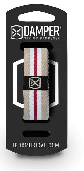 iBOX DKSM01 Damper small - Polyester fabric tag - gray, white, red color