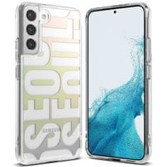 shumee Pancéřový kryt pouzdra s gelovým rámečkem Galaxy S22+ Fusion Design Seoul transparentní