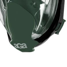 Aga Celoobličejová šnorchlovací maska L/XL Tmavě zelená