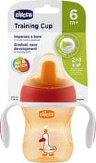 Chicco Hrneček Training s držadly 200 ml orange 6 m+