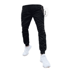 Dstreet Pánské tepláky joggers černé ux4124 M-L