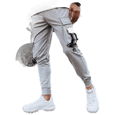 Dstreet Pánské bojové kalhoty šedé ux4215 XXL