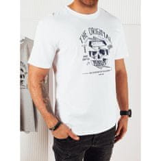 Dstreet Pánské tričko s potiskem bílé rx5379 XXL