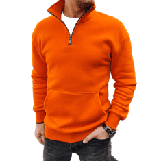 Dstreet Pánská mikina s kapucí oranžová bx5669 L