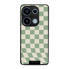 Mobiwear Prémiový lesklý kryt Glossy - Xiaomi Redmi Note 13 Pro 4G / Poco M6 Pro 4G - GA58G Zelená a béžová šachovnice