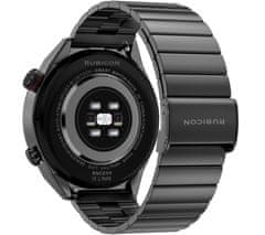 Rubicon Chytré Hodinky Rubicon Rnce99-2 Black And Black + Black Silicone Strap