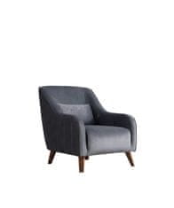 Atelier Del Sofa Křeslo Buhara - Dark Grey, Tmavá Šedá