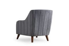 Atelier Del Sofa Křeslo Buhara - Dark Grey, Tmavá Šedá