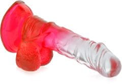 Umělý penis 15 cm dvoubarevné dildo na silné přísavce - 73254424