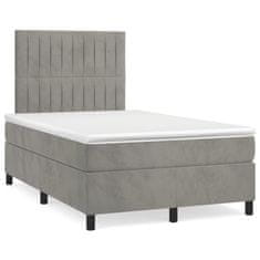 shumee Box spring postel s matrací světle šedá 120x190 cm samet