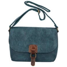 Paolo Bags Výrazná dámská koženková crossbody Santara, modrá