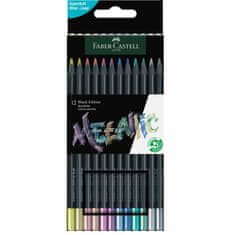 Faber-Castell Pastelky Black Edition set 12 barevné Metallic