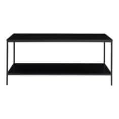 House Nordic Televizní stolek, 2 police, černý, černý rám\n100x36x45 cm