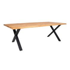 House Nordic Jídelní stůl, dub olejovaný se zvlněným okrajem, připravený k rozšíření\n95x240x75 cm