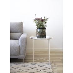 House Nordic Boční stolek z oceli, bílý,\nØ47x50 cm