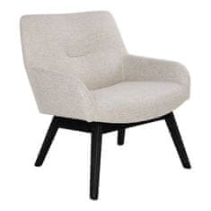 House Nordic Lounge Chair v látce, písková s černými nohami