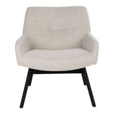 House Nordic Lounge Chair v látce, písková s černými nohami