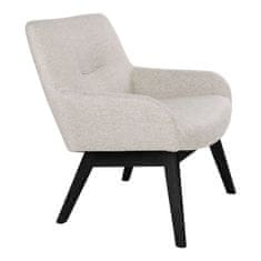 House Nordic Lounge Chair v látce, písková s černými nohami