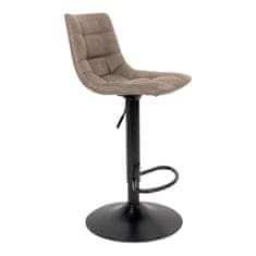 House Nordic Barová židle z mikrovlákna, světle hnědá s černými nohami