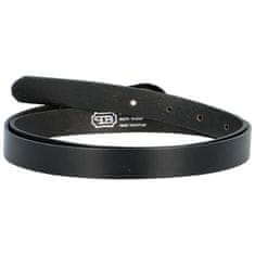 Penny Belts Stylový kožený pásek Cinturóna, černá, velikost 115 cm
