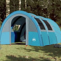 shumee Kempingový stan pro 4 osoby modrý 483 x 340 x 193 cm taft 185T