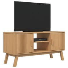 shumee TV skříňka OLDEN hnědá 114 x 43 x 57 cm masivní borové dřevo