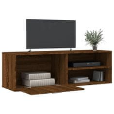 shumee TV skříňka hnědý dub 120 x 34 x 37 cm kompozitní dřevo