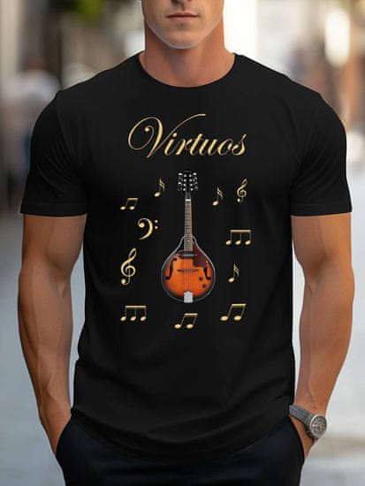 STRIKER Pánské tričko virtuos mandolína Velikost: S