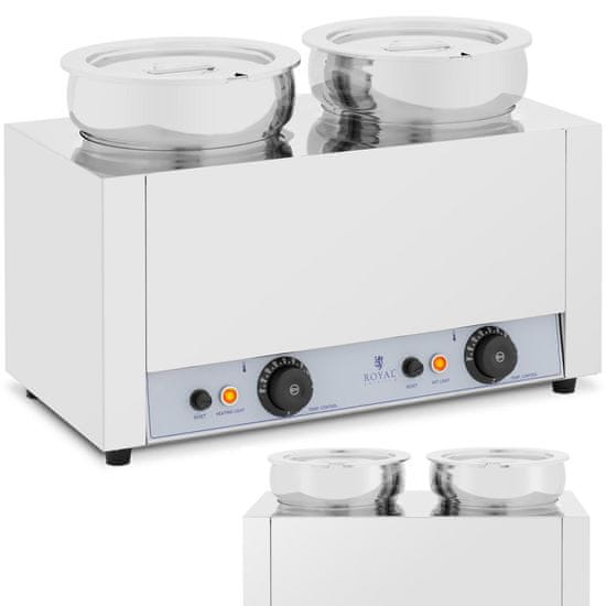 shumee Bain marie elektrický ohřívač čokoládové fondue polévková stanice 1000 W 2 x 7 l