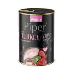 Piper ADULT 400g konzerva pro dospělé psy krůta a brokolice
