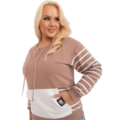 RELEVANCE Dámská halenka plus size se zavazováním tmavě béžová RV-BZ-9147.58_406832 Univerzální