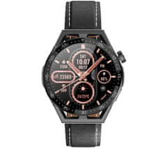 Rubicon Rubicon Rnce88-1 Smartwatch Black- Černý Silikonový Řemínek + Černý Kožený Řemínek