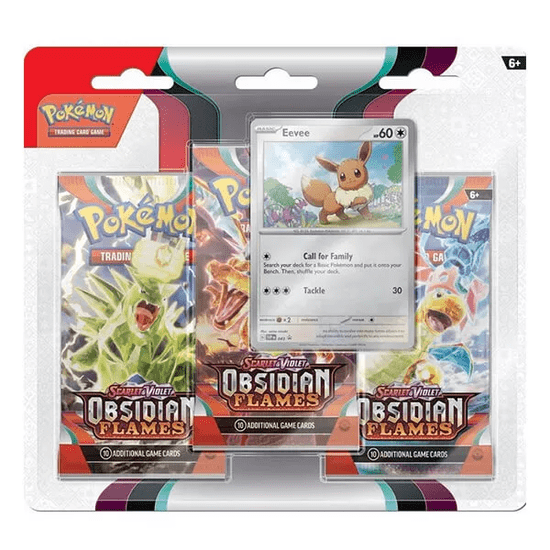 Pokémon Pokémon - Scarlet & Violet 3 - Obsidian Flames - 3 Pack Blister Booster Pack - Eevee