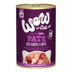 WOW Cat konzerva Paté Drůbež s kachnou Senior 400g