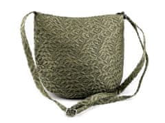 Kraftika 1ks zelená khaki kabelka z papírové slámy crossbody 23x30