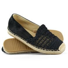 Černé kostkované espadrilky classic velikost 39