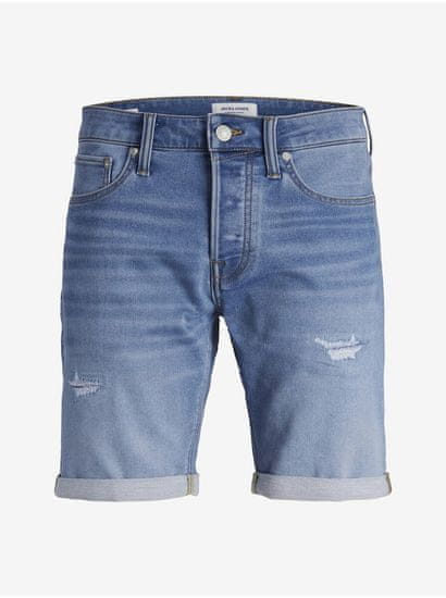 Jack&Jones Modré pánské džínové kraťasy Jack & Jones Rick