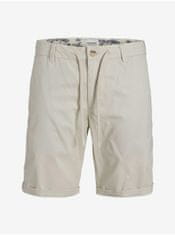 Jack&Jones Krémové pánské chino kraťasy Jack & Jones Marco M