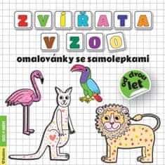 Zvířata v ZOO omalovánky se samolepkami