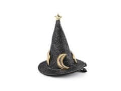 Sponka do vlasů čarodějnický klobouk - černá zlatá