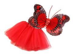 Karnevalový kostým - motýl - červená