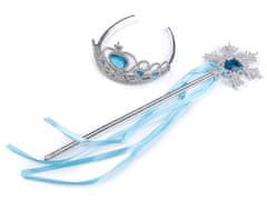 Karnevalová sada / korunka - ledová královna - modrá azurová