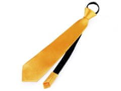 Saténová párty kravata jednobarevná - (31 cm) zlatá