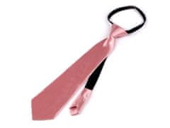 Saténová párty kravata jednobarevná - (31 cm) pudrová