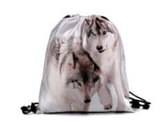 Taška / vak na záda kočka, pes, vlk - bílá vlk